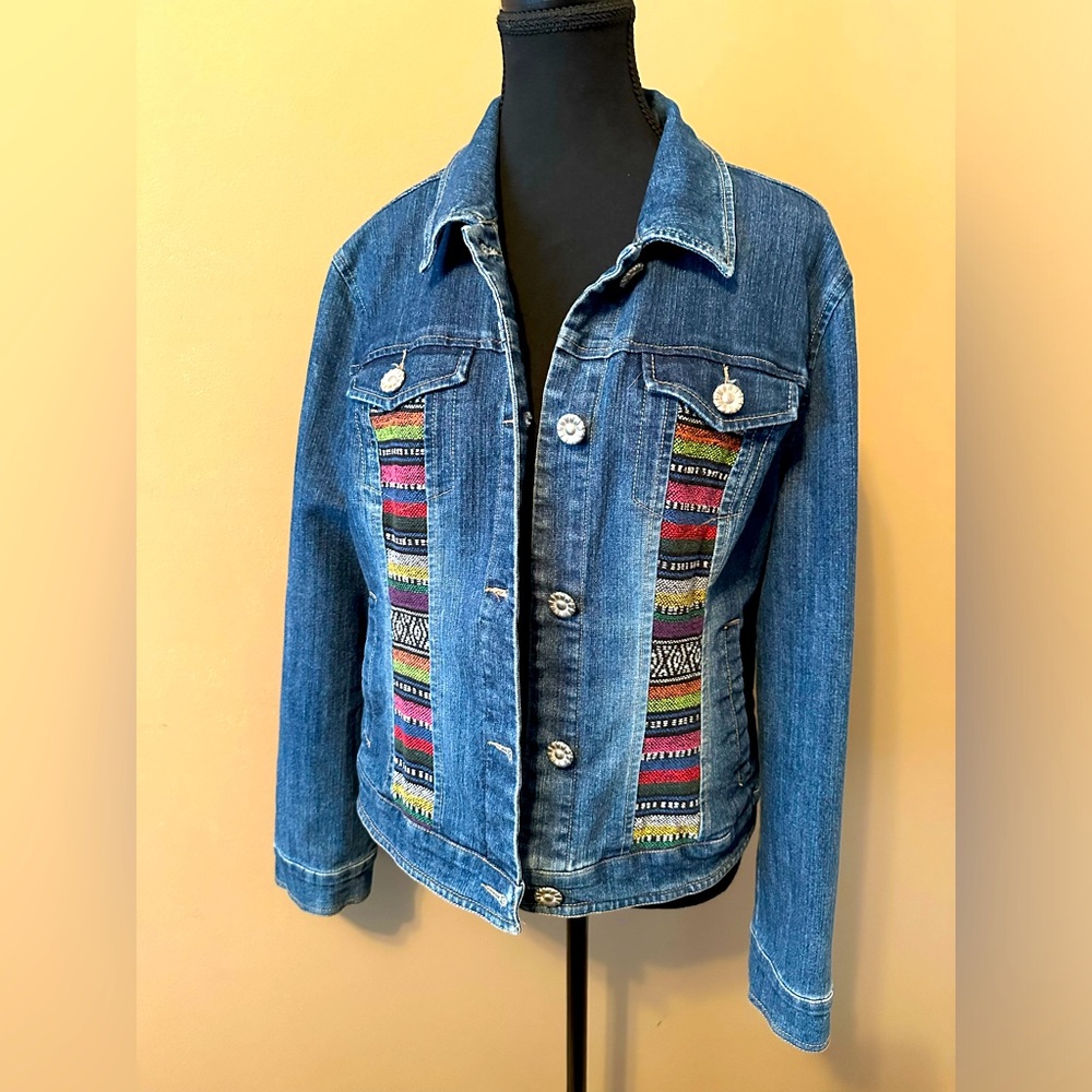 Women’s Denim Jacket with Serape Embroidery